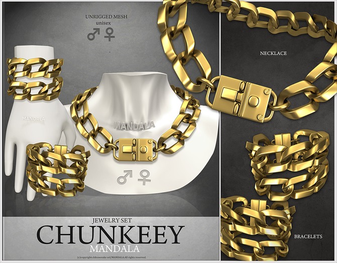 UNISEX[MANDALA]Chunkeey_Jewelry_Set_24k GOLD