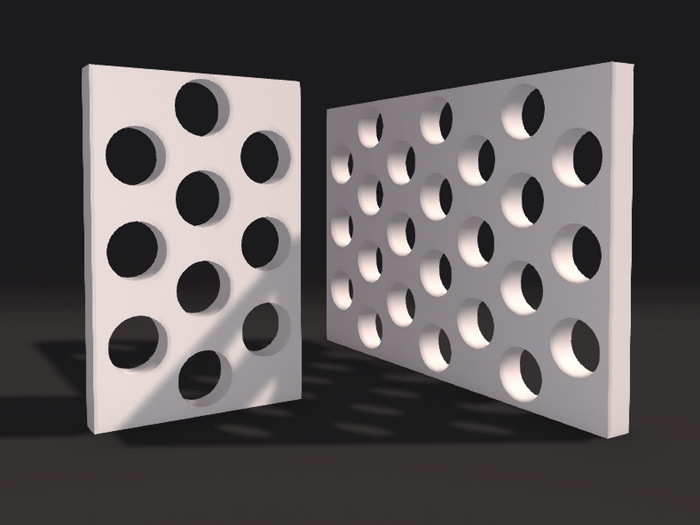 Gruyere Walls with Perforated Holes [Mesh]