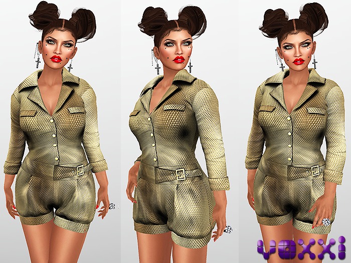 .::voxxi::. [Cruz] Belted Romper Grunge