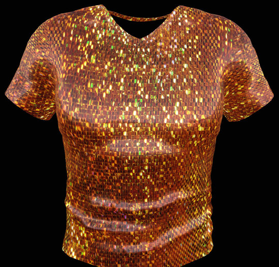 Gold Glitter T-Shirt (Mesh)
