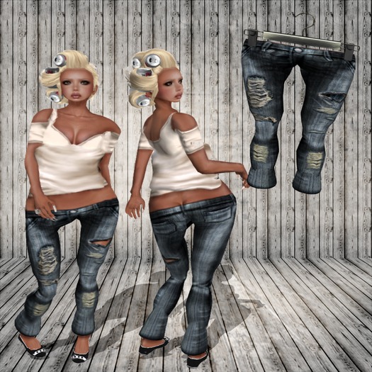 {M*G*S} Damage jeans *Blue*