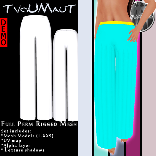 DEMO_Wide Leg Pants (Full Perm/Rigged Mesh)