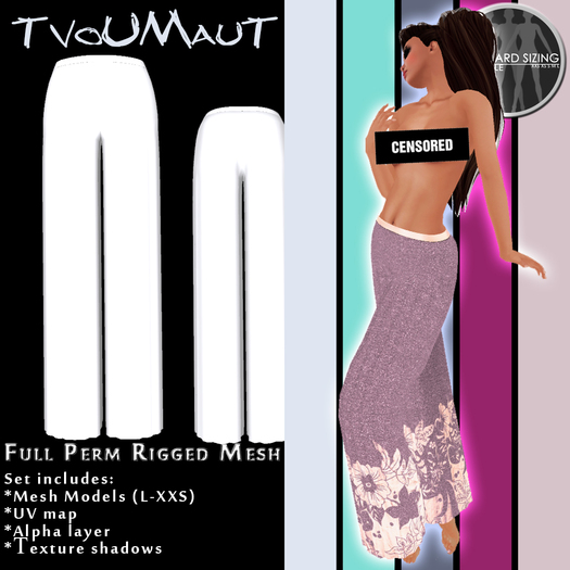 Wide Leg Pants (Full Perm/Rigged Mesh)