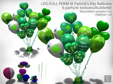 LDG-FULL PERM 958 St Patrick's Day Balloons /6 parts/16 textures/Builderkit