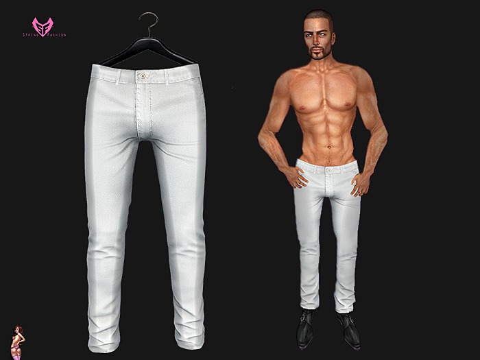 Chino Pants White Mesh