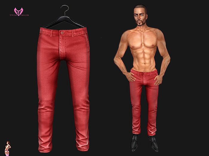 Chino Pants Red mESH