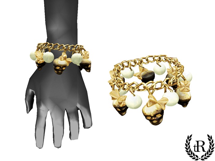 The Rove - Gold skull necklace