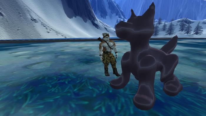 (BOXED) Inflatable Purple Dog Pool Toy [SR INDUSTRYS]