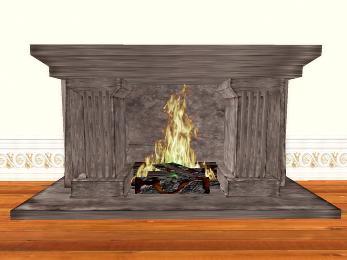 Fireplace - Classic 3 prims- Stone