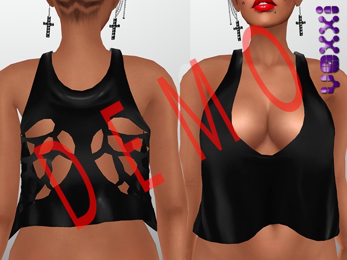 .::voxxi::. DEMO [Coco] Cut Out Wings Tank Top Black