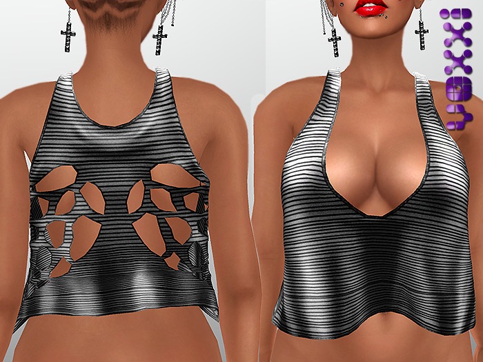 .::voxxi::. [Coco] Cut Out Wings Tank Top Gray