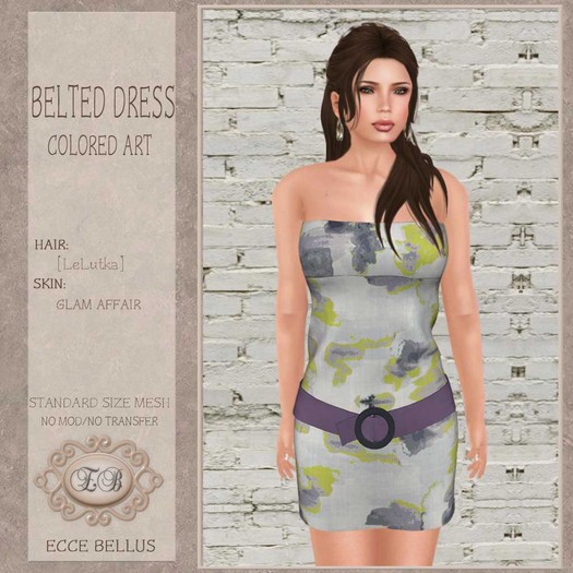 .:Ecce Bellus:. Belted Dress-Colored Art