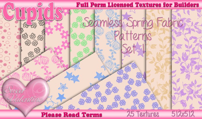 *Cupids Textures * 25 SEAMLESS FABRIC PATTERNS