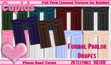 *Cupids Textures * 20 FORMAL PARLOR DRAPES