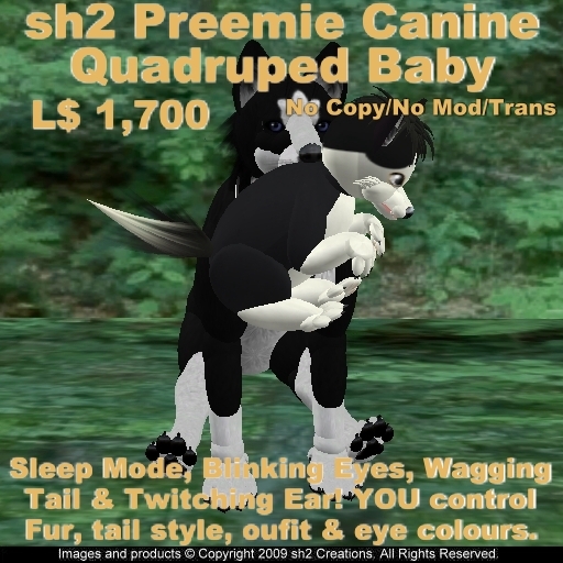 sh2 Preemie Canine Quadruped Baby v1.9