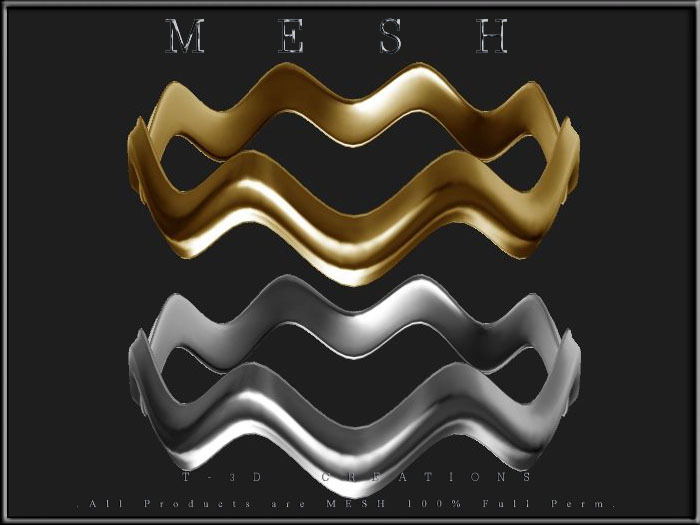 [Feliz] Rings No.2 - [ Gold / Silver ] Micro MESH - Full Perm - 