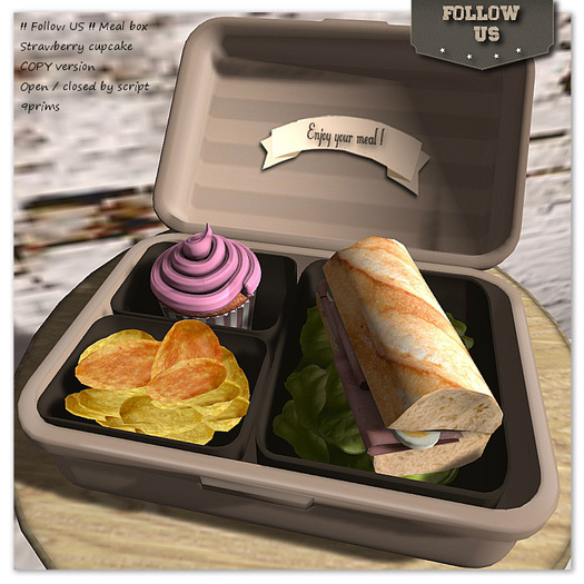 !! Follow US !! Meal box - Strawberry cupcake COPY version Box