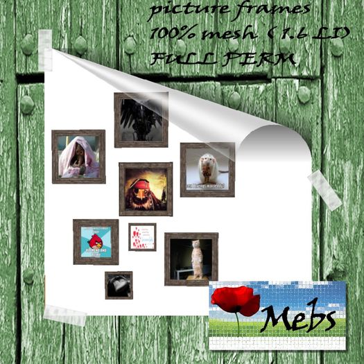 picture frames  ( for 8 pictures)  