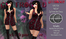 KRISTA *MESH* Evening Gown RED
