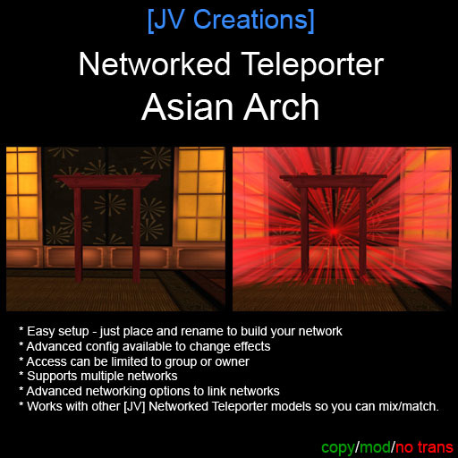 Asian Arch Networked Teleporter - Easy Setup