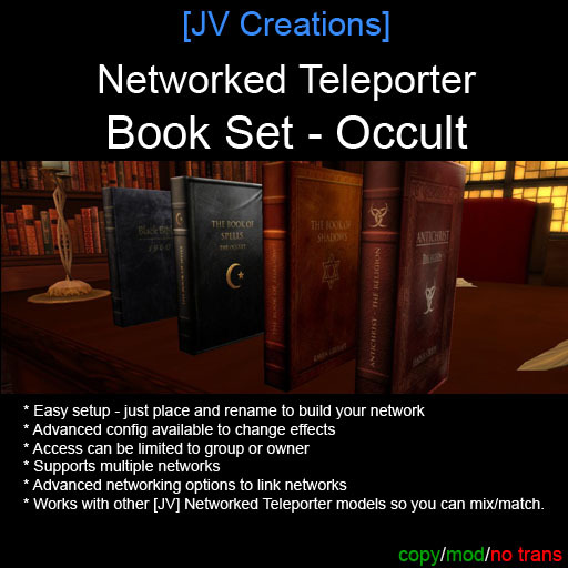 Occult Book Set Networked Teleporter - Easy Setup