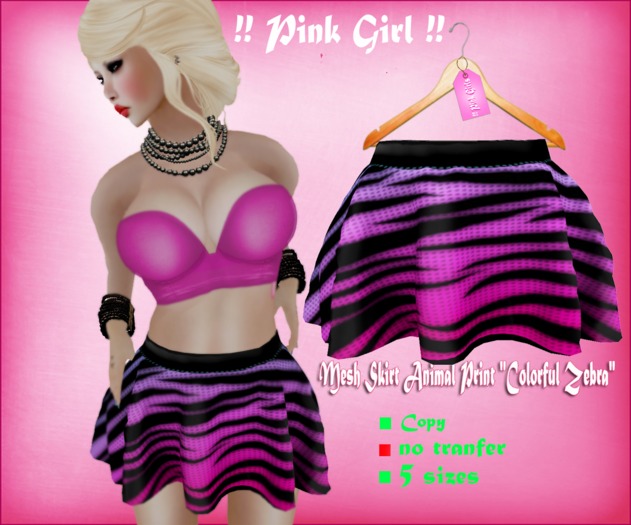 Pink Girl  Mesh Skirt 