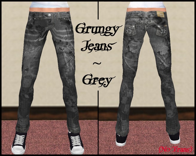 Grungy Jeans, Blue    *DM*