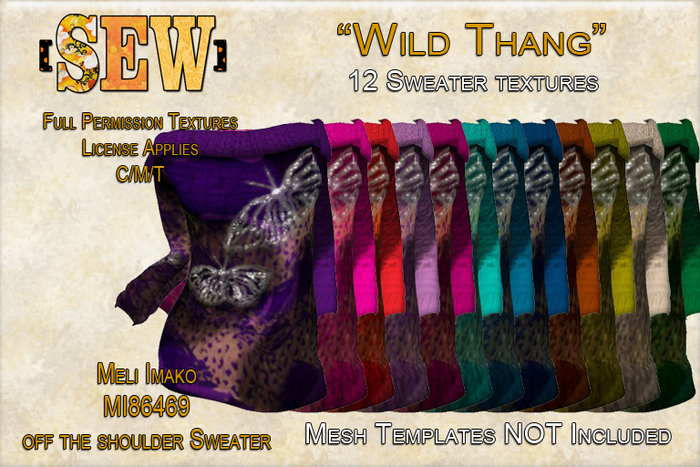 [SEW] Full Perm Text - MI86469 Sweater - Wild Thangs