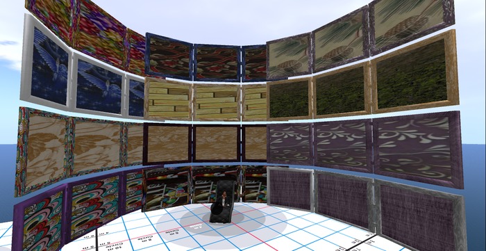 Curved Dressing Screen with Texture Changer