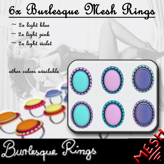 .: MB :. Burlesque Ring Set "Pink"