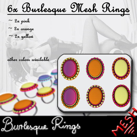 .: MB :. Burlesque Ring Set "Yellow"