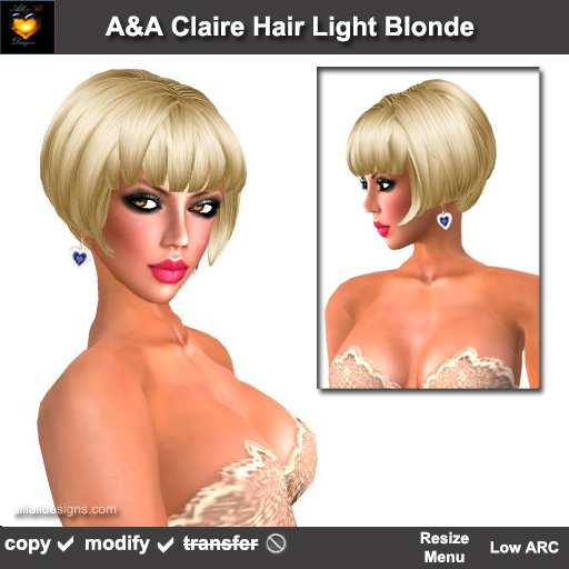 A&A Claire Hair Light Blonde. Womens Short Classic Bob Hairstyle. FUNCTIONAL DEMO
