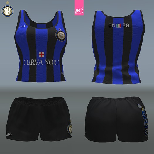 INTER - female top + shorts (MESH)