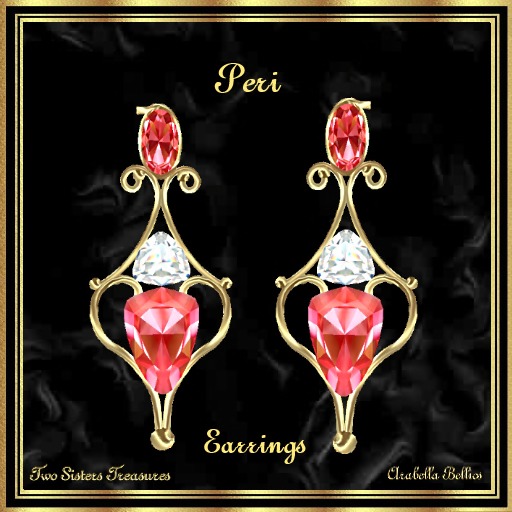TST - PERI RASPBERRY TOURMALINE EARRINGS YG.