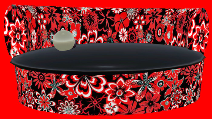 Red Flowers Cuddle Couch