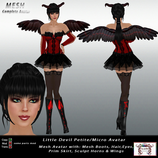 SPECIAL OFFER Mesh Petite Micro Little Devil Avatar - Complete