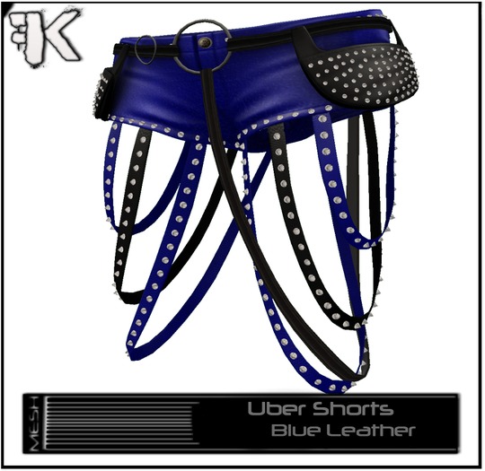 FK! - Uber Shorts - Blue Leather