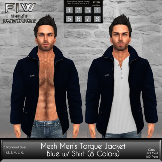 Mesh Men's Torque Jacket - Blue