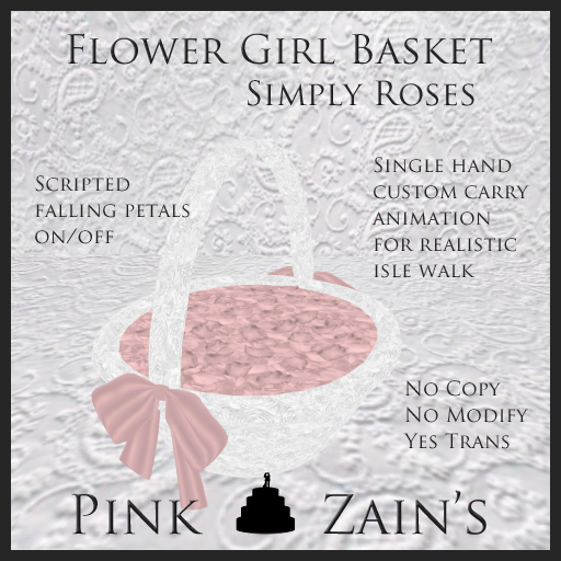 Simply Roses - Flower Girl Basket - Pink [Boxed]