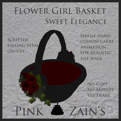 Sweet Elegance - Flower Girl Basket - Goth/Red [Boxed]