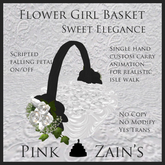 Sweet Elegance - Flower Girl Basket - Black [Boxed]