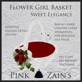 Sweet Elegance - Flower Girl Basket - Red [Boxed]