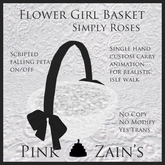 Simply Roses - Flower Girl Basket - Black [Boxed]