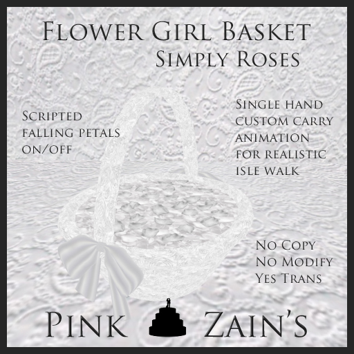 Simply Roses - Flower Girl Basket - White [Boxed]