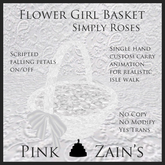 Simply Roses - Flower Girl Basket - White [Boxed]