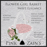 Sweet Elegance - Flower Girl Basket - Pink [Boxed]