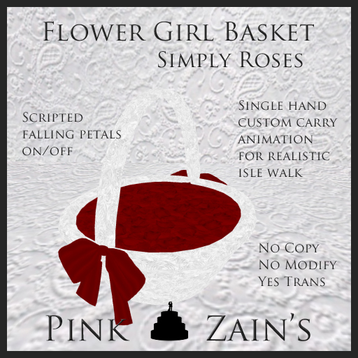 Simply Roses - Flower Girl Basket - Red [Boxed]