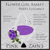Sweet Elegance - Flower Girl Basket - Purple [Boxed]