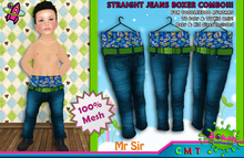 [SKTD] Toddleedoo Mr Sir Straight Jeans Boxer Combo Mesh