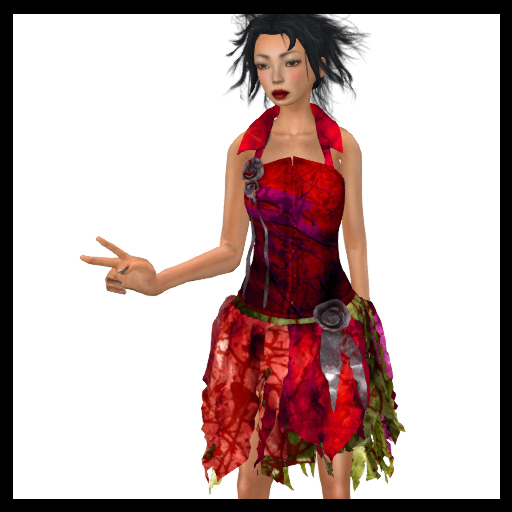 CHAV Red Ragged Fairy Dress